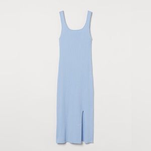H&M Slit-front Ribbed Dress NWT
